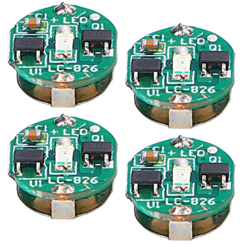 CHASO Small LED Lights, 4-Piece Set, Wireless Magnetic Switch, for Plastic Models, Figures, Gundam Model Kits, Dioramas, Miniature Lighting, Button Ce