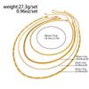 Ingemark 4Pcs/Set Vintage Gold Color Stainless Steel Cuban Link Snake Chain Necklaces Women Waterproof Adjustable Choker Jewelry