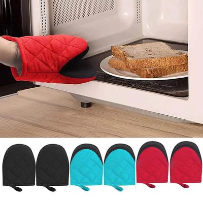 Non-slip Short Oven Gloves Heat Resistant Barbecue Handschoen  Restaurants