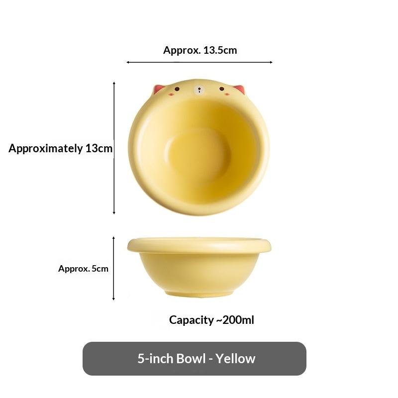 Factory Ergonomic High-Foot Pet Bowl, Ceramic Cat & Dog Bowl, Water Bowl, Food Bowl, Household Pet Feeding Utensil