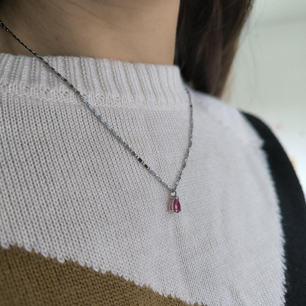 Серебряная подвеска с рубином 0.95ct (2194842)