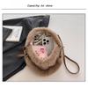 Elegant Women's Plush Bucket Shoulder Bags Rushed Fluffy Handle Ladies Purse Handlbags Faux Fur Female Small Crossbody Bags