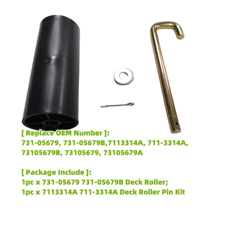 Metal Plastic Deck Roller Replacements Kit Strong Roller Assembly Universal Riding Mower Deck Roller for Lawns