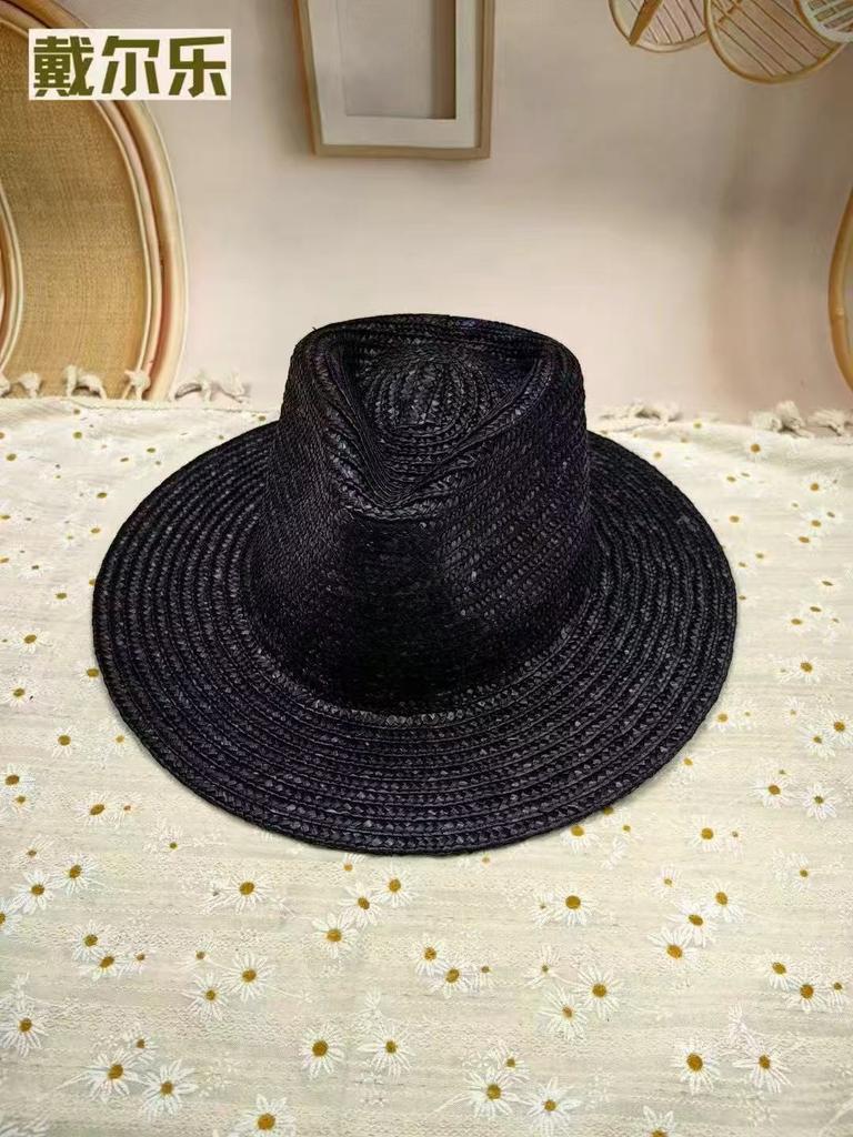 Natural Grass Retro Japanese Top Hat Unisex Straw Straw Straw Hat Summer Shading Sun Protection Beach Vacation Sun Hat