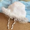 White Lace Bucket Hat Summer Visor Basin Cap Ins Fisherman Hat  Outdoor