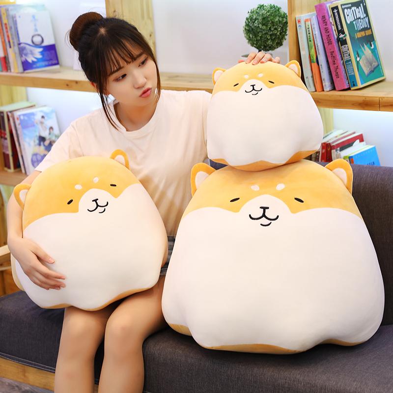 30-50cm Fat Round Cute Shiba Inu Dog Plush Doll Stuffed Animal Puppy Dog Plush Toys Soft Pillow Sofa Cushion Birthday Gift