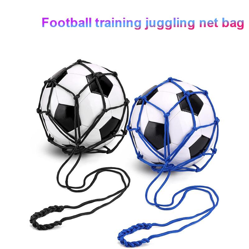 1Pc Youth Football Self Trainer Kick Net Pocket Professional Outdoor Sport Nylon Bag Basketball Soccer Ball Bag Mesh Carry Bag