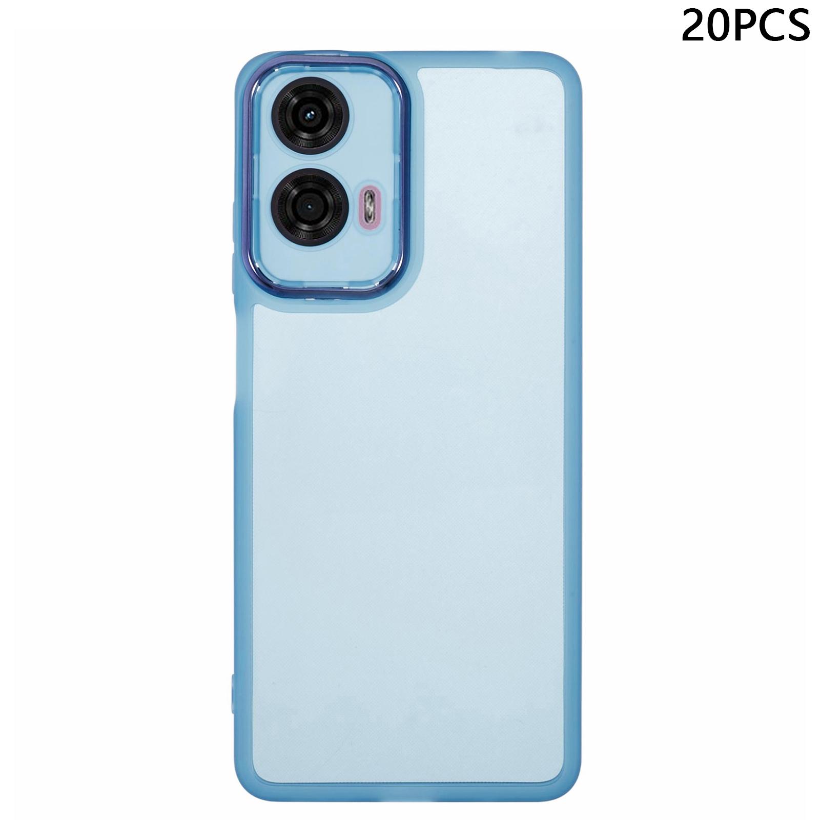 

Bulk Purchasing 20Pcs For Motorola Moto G24 4G Case Electroplated Camera Frame TPU Phone Cover Precise Cutouts Transparent Blue
