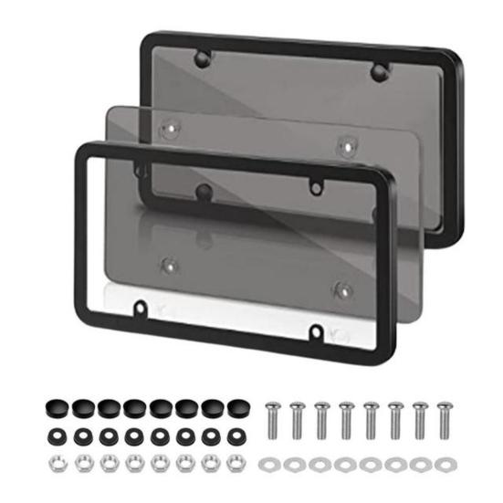 Transparent License Plate Holders with Screws UV Resistant Universal Fit