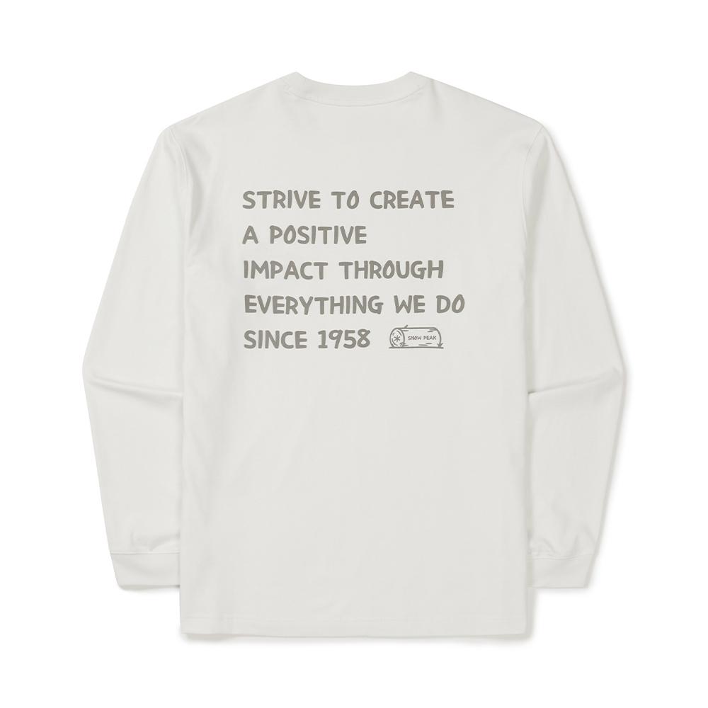 [Snowpeak] Aeroheat Lettering Long Sleeve T-shirt Off White (S25FUFTL24)
