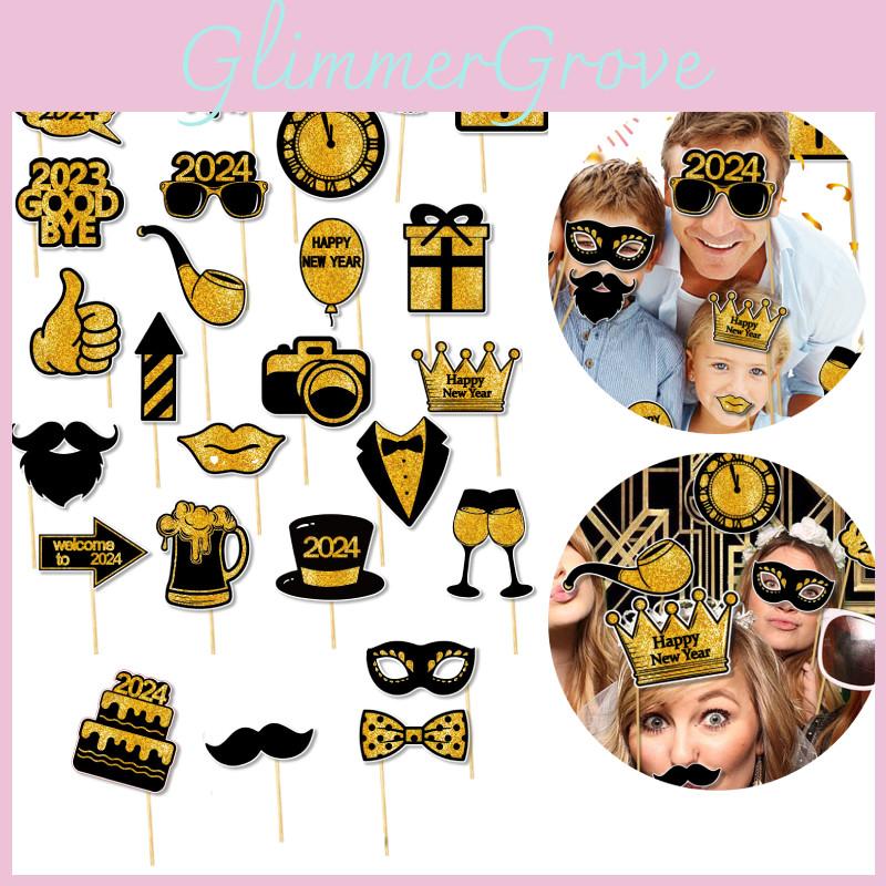 2024 New Year Party Funny Photo Props Wholesale Decorative Photography Accessories