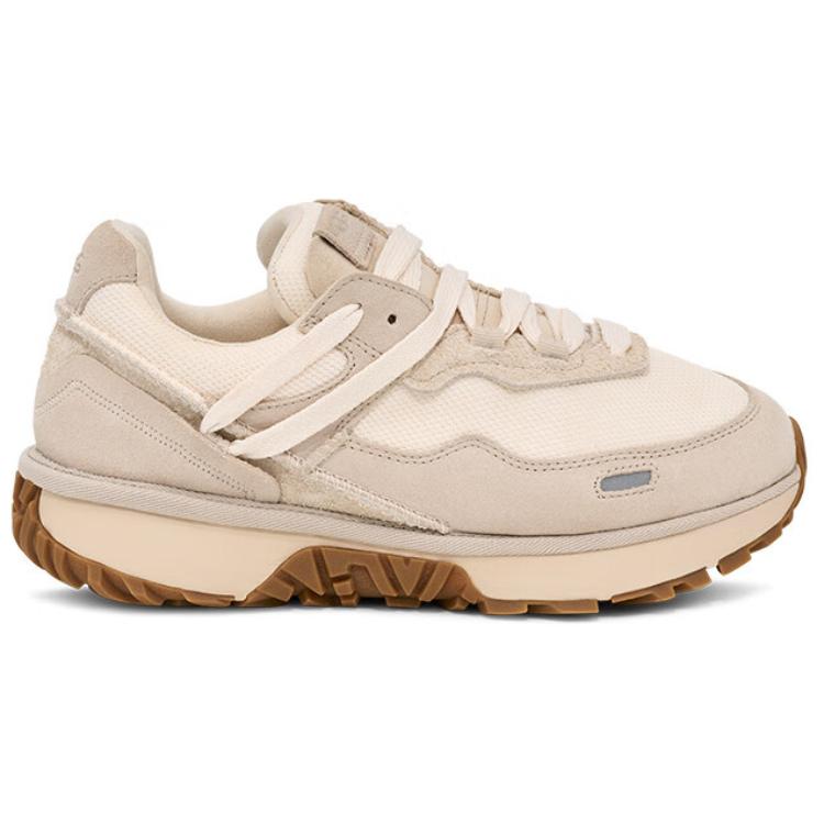 UGG Retrofi Fabric Cow Split Leather Fashion Comfortable Non-Slip Low-Top Dad Shoes Women sneaker Beige 1167491-CERA