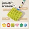 High Contrast Sensory Toy For Infants Plush Animal Hanging Rattle With Detachable Hooks For Stroller Crib