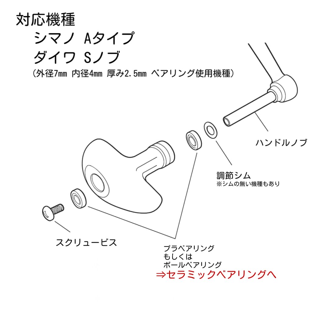Japanese Company Ceramic Bearings for Spinning and Baitcasting Reels Modification Parts Inner Diameter 4mm x Outer Diameter 7mm x Width 74ZZ SMR74ZZ