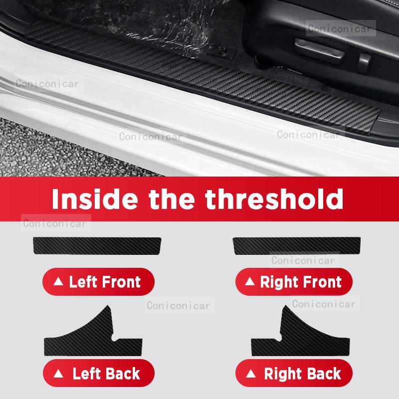 Auto Kohlefaser Türschwellen Aufkleber Für HONDA CIVIC 10. Generation Schwellenpedal Kratzfest Innenraum Dekoration Zubehör