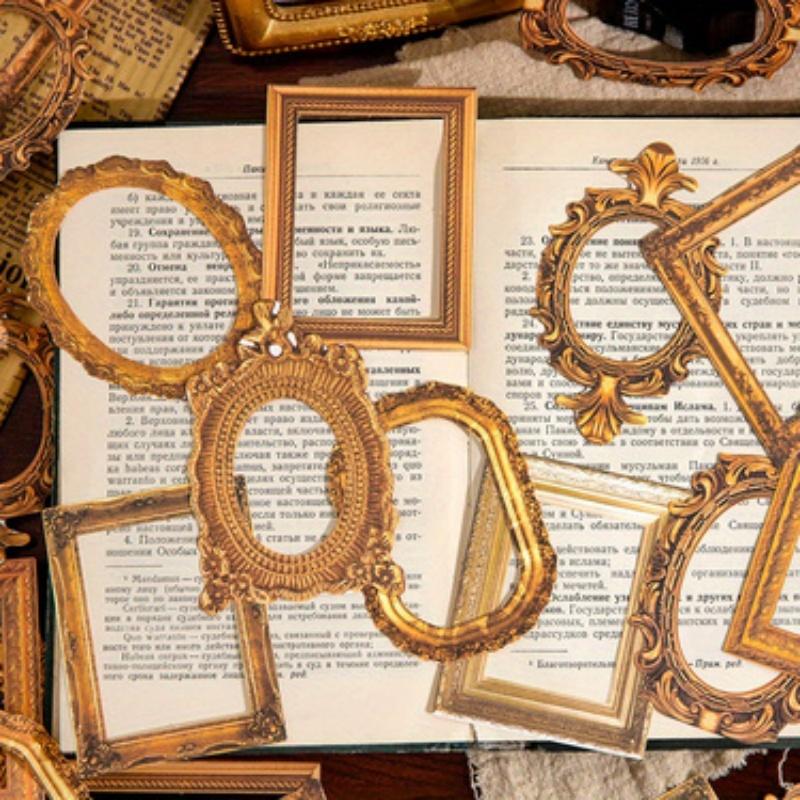 Vintage Romantic Photo Frame Hollow Out Border Material DIY Scrapbooking Base Collage Diary Photo Album Gift Decoration