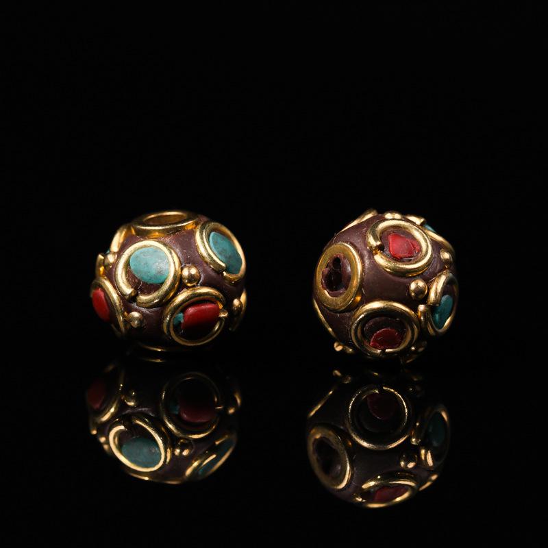 

Непальський Етнічний Латунний Спейсер з Намистин для DIY Браслетів