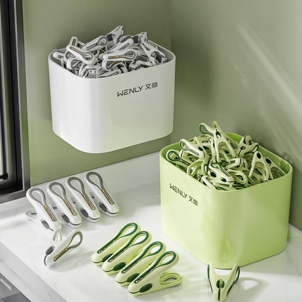 Clothes Pins Plastic Laundry Hanging Pegs Clips Household Food Clip Socks Underwear Rack Holder Can Choose Storage Basket