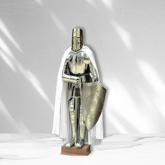Mittelalterlicher tragbarer vollständiger Rüstungsanzug, Kreuzritter-Kampf, komplette Körperrüstung, Ritter-Halloween-Cosplay