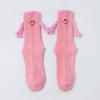 Chaussettes Visage Souriant pour Femmes Chaussettes Magnétiques Se Tenant la Main Chaussettes Montantes Côtelées Amusantes Extensibles pour Enfants Adolescents Cadeaux d'Anniversaire Saint-Valentin
