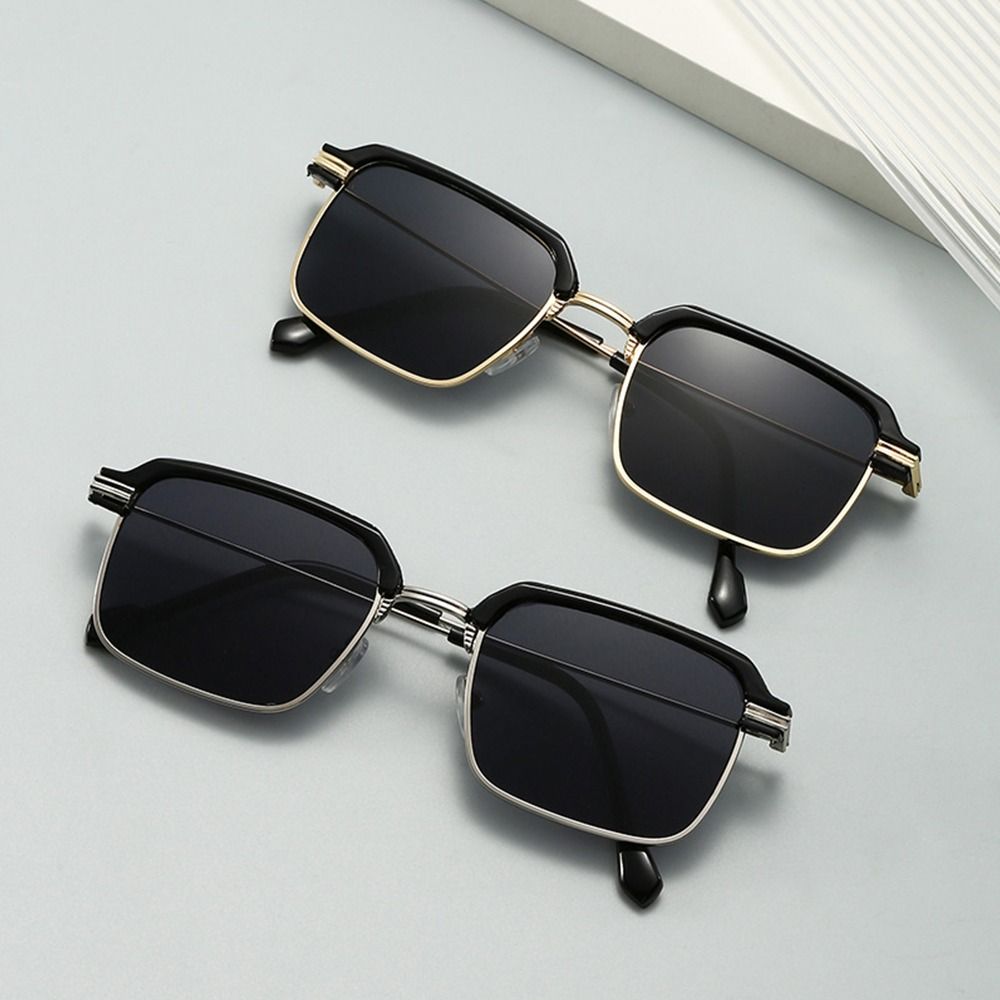 Metal Frame Sunglasses Spring Hinges Shades Eyewear Summer Cycling Eyewear  Photography