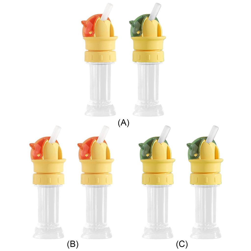 Anti-Choking Water Bottle Cap Reusable Water Bottles Straw Lid Portable Baby Self Drinking Straw Caps for Car Interiors