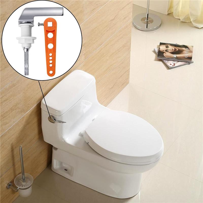 Toilet Flush Handle Replacement Universal Fit Toilet Cistern Handle Chrome Metal
