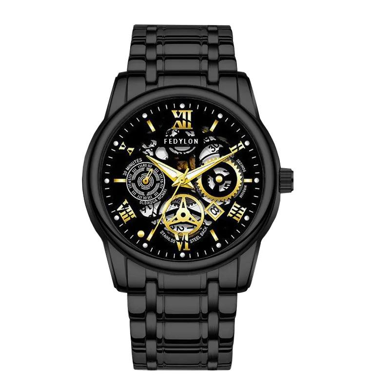 Men's Non-mechanical Watch Fully Automatic Waterproof New Large Dial Hollow Men's Watch