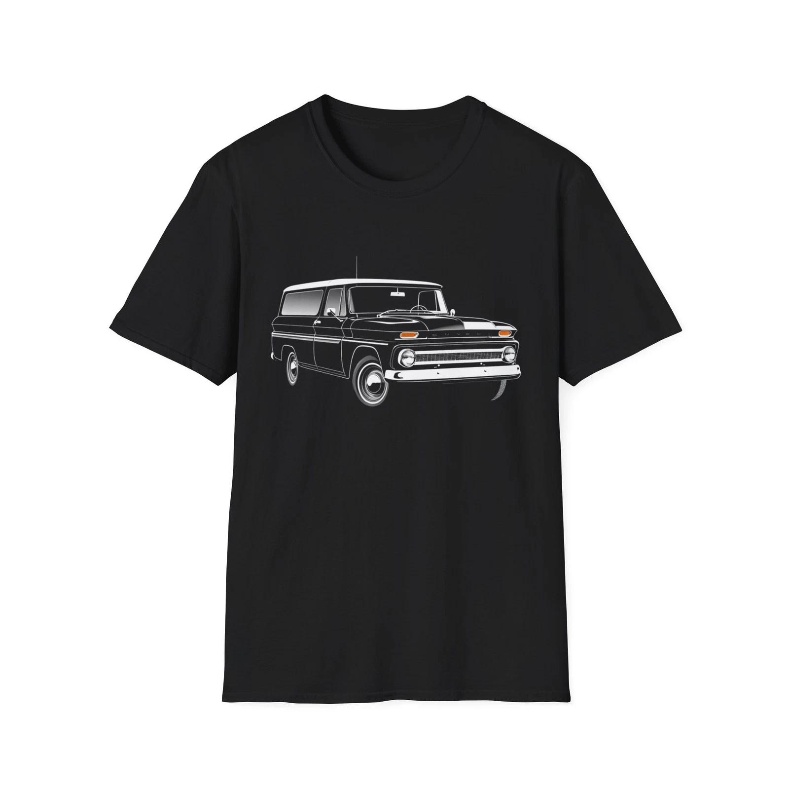1965 Chevy Suburban T-Shirt Classic SUV Vintage Truck Graphic Tee Retro Style XXL