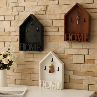 Portallaves de Madera para el Hogar con 3 Ganchos Estilo Rústico Colgante de Pared para Llaves Organizador de Llaves Colgador Decorativo Multifuncional para la Entrada de la Casa u Oficina