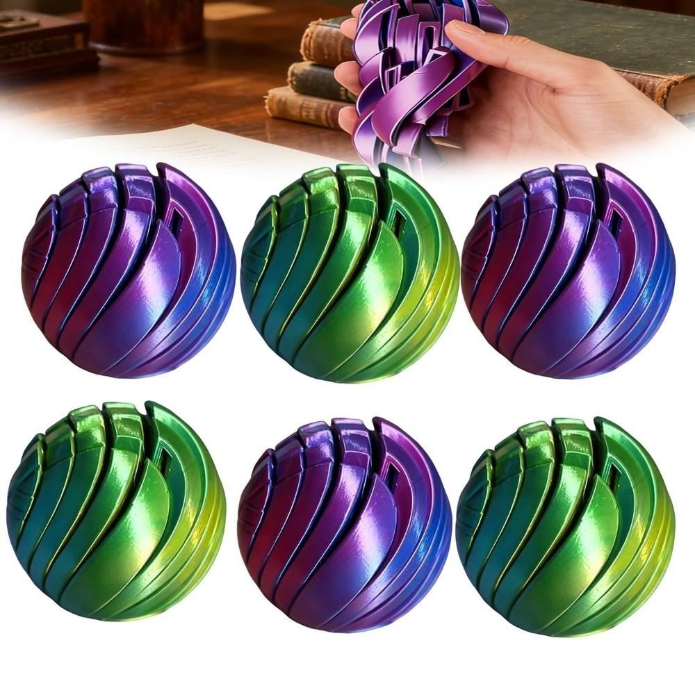 Sphere Shape 3D Printed Gear Ball Stress Relief Twistsphere Fidget Toy Gear Sphere Fidget  for Kids
