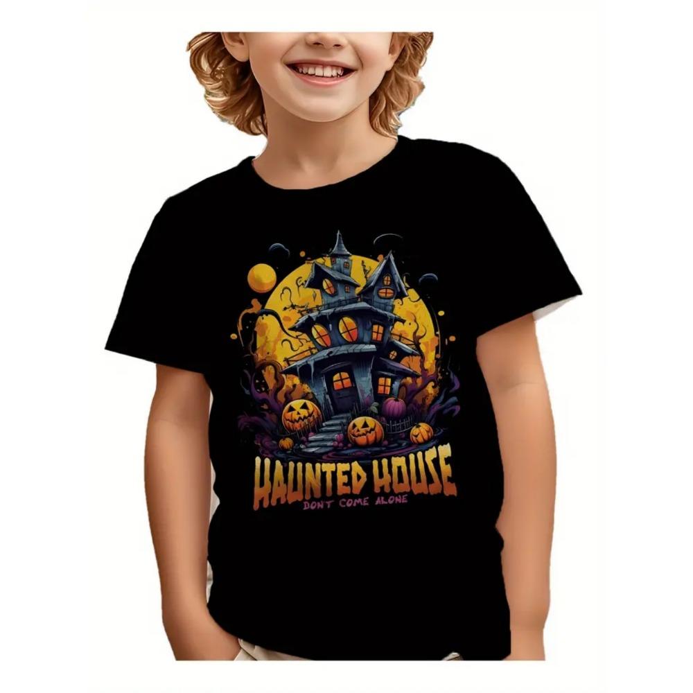 Children T Shirt Halloween 3D Printed Pumpkin T-Shirt Fashion Comfort T Shirt Casual Short Sleeve Tops Tees Children's Clothing
