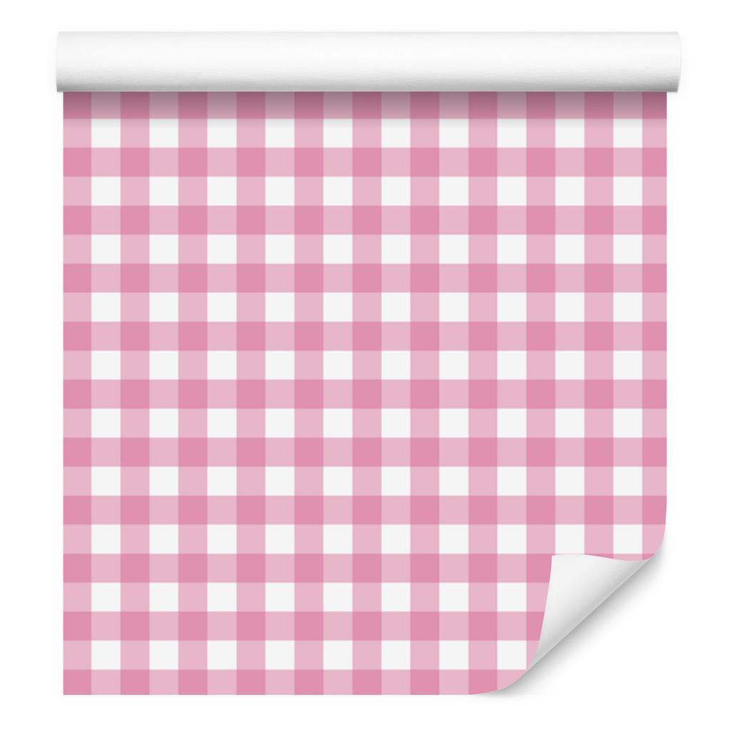 Wallpaper Fabric Pattern Powder Pink and White, Fine Detail 50x1000