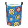 Cartoon Curious Georges Funny TV Monkey Anime Laundry Basket Foldable Clothes Hamper for Nursery Kids Toys Storage Bin
