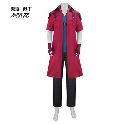 Dmc 5 Dante Cosplay Jacket Coat Gloves Men Costume Disguise For Adult Man Coat Fantasy Roleplay Outfits Halloween Carnival Suits