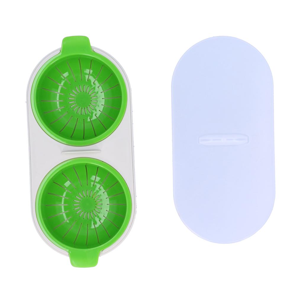 Microwave Boiled Egg Cup Food Grade Egg Steamer Egg Boiler Bowl for Kitchen Home RestaurantGreen