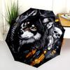 0106 Wzór łapacz snów pies, automatyczny parasol składany, przenośna i składana konstrukcja, 8 żeber, prezent na Boże Narodzenie lub urodziny.