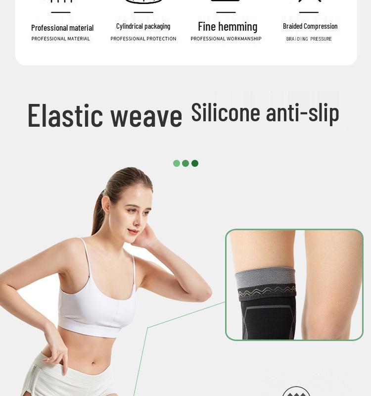 Professional Knitted Extended Knee Pads for Sports and Fitness
