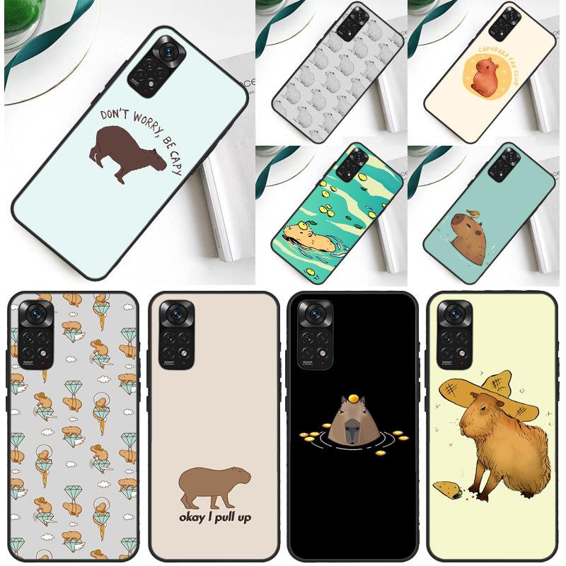 Cute Capybara Case For Xiaomi Redmi Note 13 Pro 14 12 9 10 11 Pro 10S 11S 12S Redmi 14C 13C 10C 12C Cover