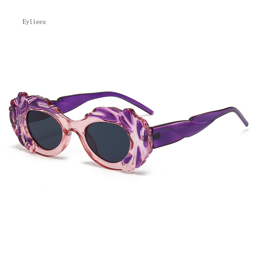 Vintage Oval Women Sunglasses Stylish Candy Color Cloud Shaped Rim Shades New Trendy Punk Brand Design UV400 Eyewear