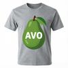 Avo Letter On Whole Avocado Graphic Tshirt Unisex Unisex Minimalist Foodie Cotton Tee Casual Short Sleeve Tops