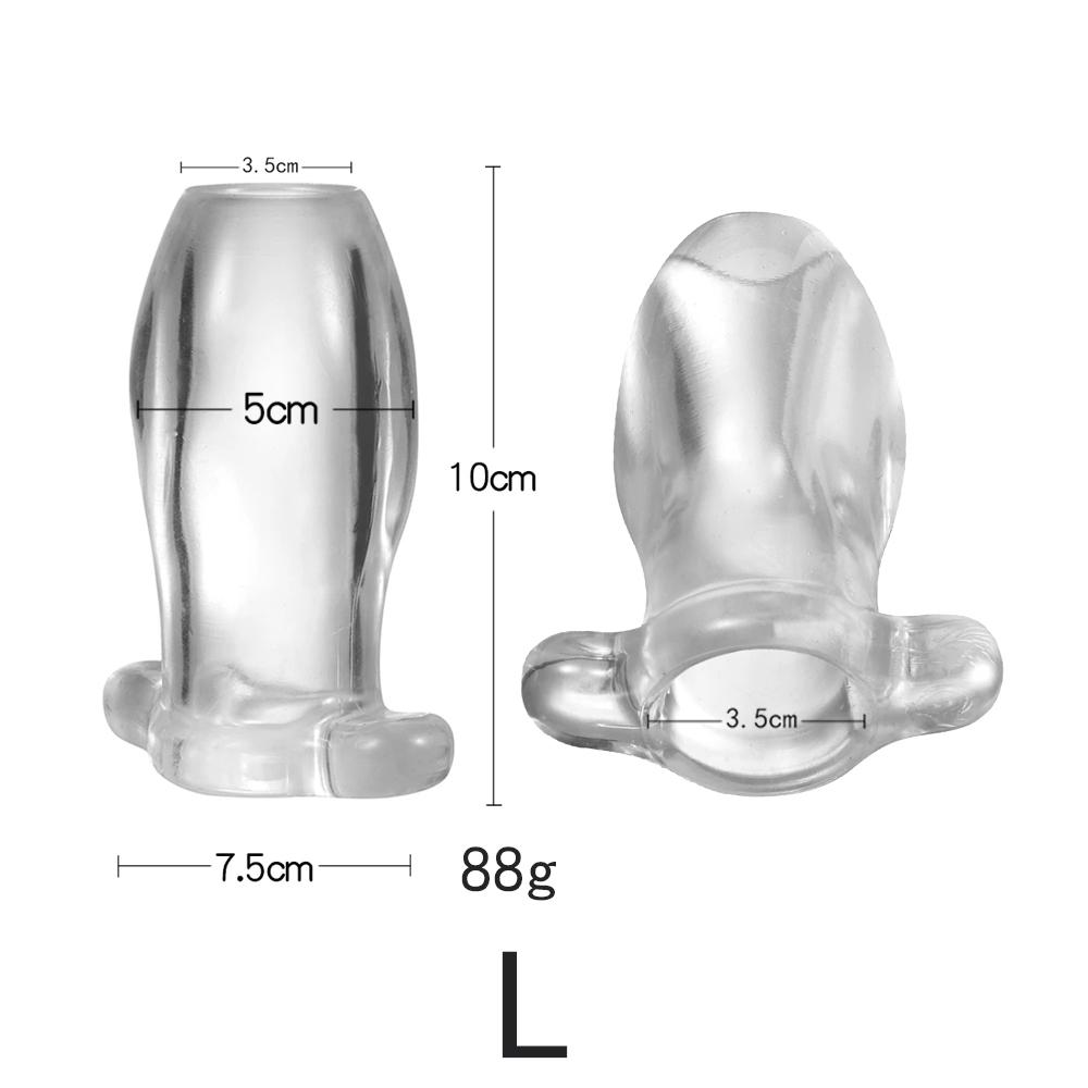 Silicone Hollow Anal Plug With Stopper Speculum Enema Anus Dilator Butt Plug Prostate Massage Bdsm Sex Toys For Woman Men