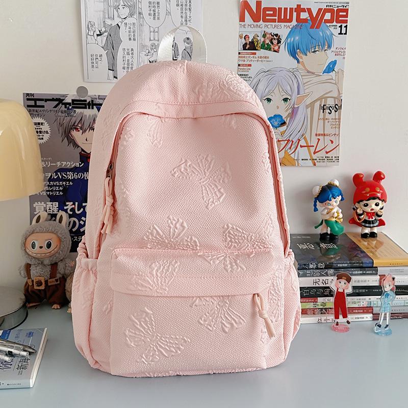 New simple middle school student schoolbag female trendy cool fresh sweet student casual backpack Korean version Japanese backpack