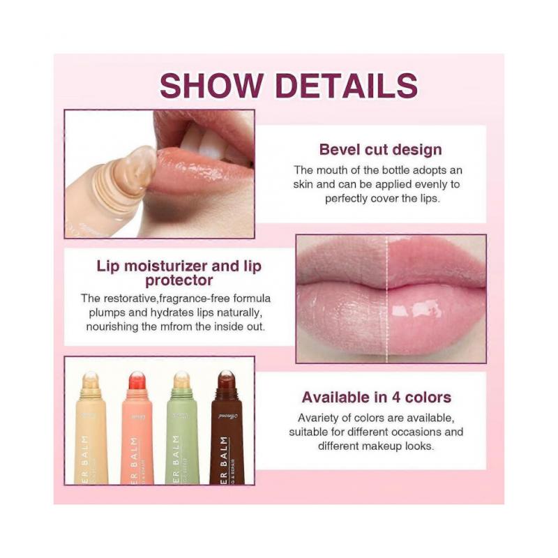 4Pcs Lip Butter Balm for Dry & Chapped Lips, Tinted Lip Mask Lip Care Butter Conditioning for Instant Moisture Shine and Hydration