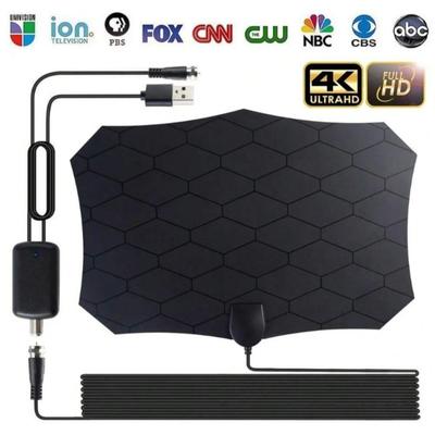 4K High Gain HD TV DTV Box Digital Antenna - EU Plug Booster Active Indoor Aerial with Signal Amplifier