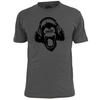 Mens Monkey With Headphones T Shirt Ape Chimp