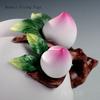 1PCS ceramic longevity peach ornaments living room table feng shui handicrafts birthday gifts for the elderly