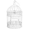 Wedding Decor Bird Cage White Metal Vintage Bird Cage European-Style Decor Birdcage Wedding Decoration Adorn, 12.59x5.51x5.51 Inches