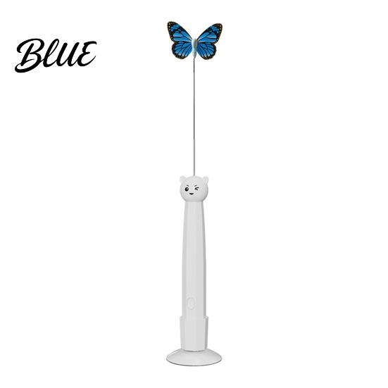 Juguetes Electrónicos Silenciosos para Mascotas Varita Mariposa Eléctrica para Gatos Recargable Juguete de Varita Interactiva Rotación 360 Auto-Juego Automático para Gatos con 2