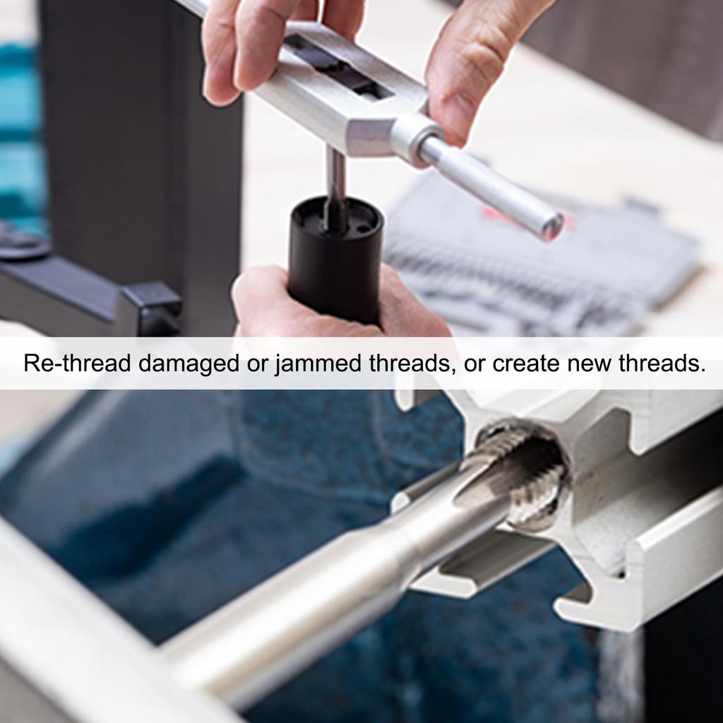 Uxcell Metric Hand Tap M16 X Thread High Speed Steel Hand Threading Tapping Tool Kit Set, 2, Taper/Plug/Bottom Taps,